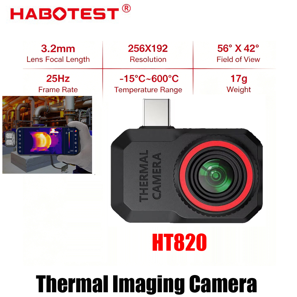 2026年新型HABOTEST HT820スマホ用サーマルカ - Thermal Imaging Camera 256X192 のレビューと価格