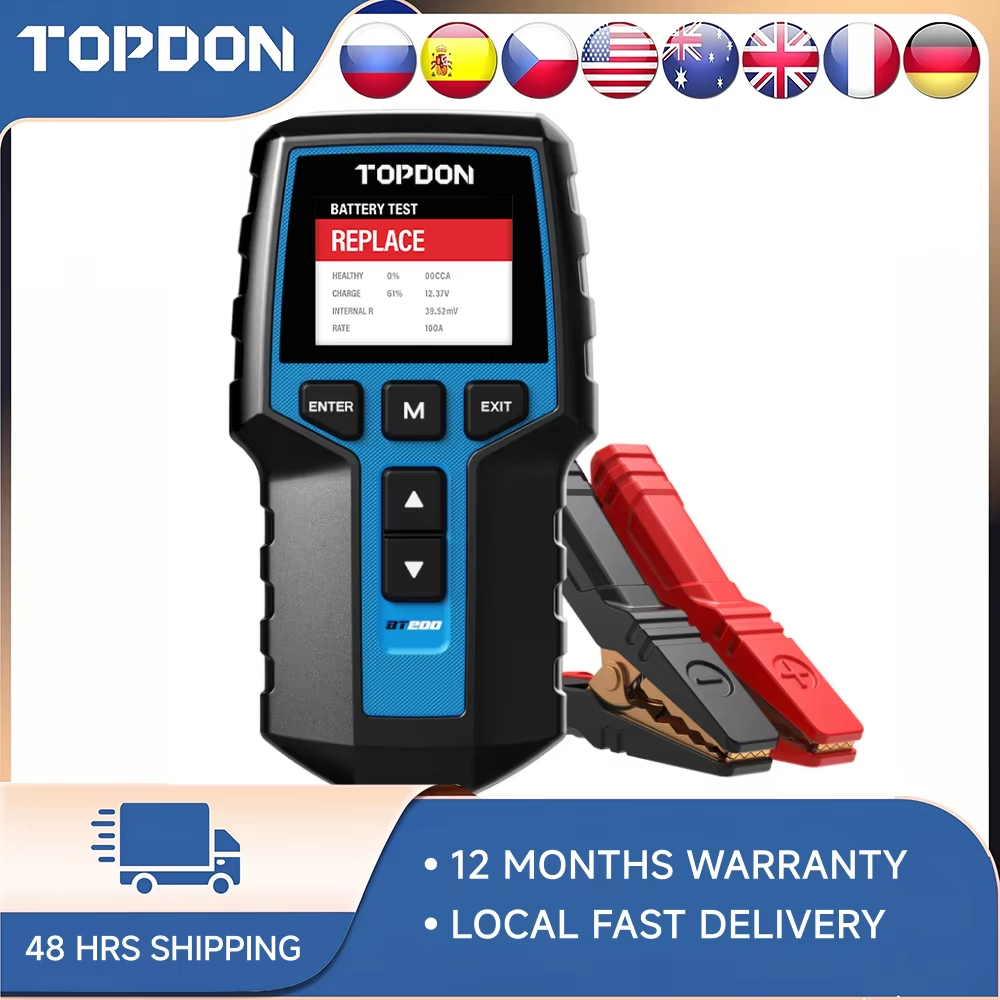 TOPDON BT200 車用バッテリーテスター、12V/2 - Topdon Tc001 Thermal Camera のレビューと価格