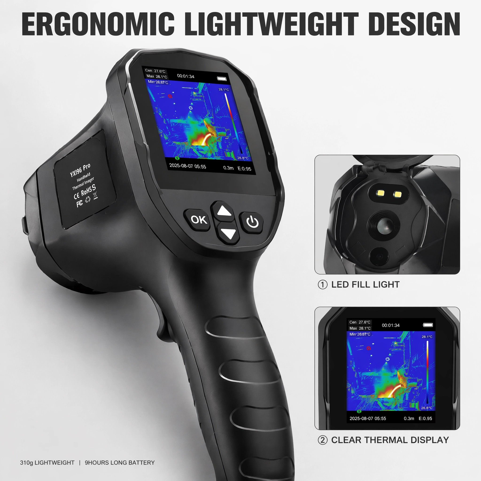 HP-YXI96/YXI96 Pro ハンドヘルドサーマルイ - Nf 521 Thermal Imaging Camera のレビューと価格
