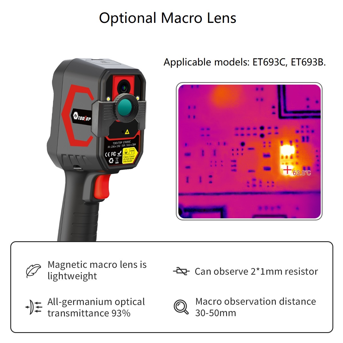 TOOLTOP ET693C スーパー IR 512x384 - Nf 521 Thermal Imaging Camera のレビューと価格